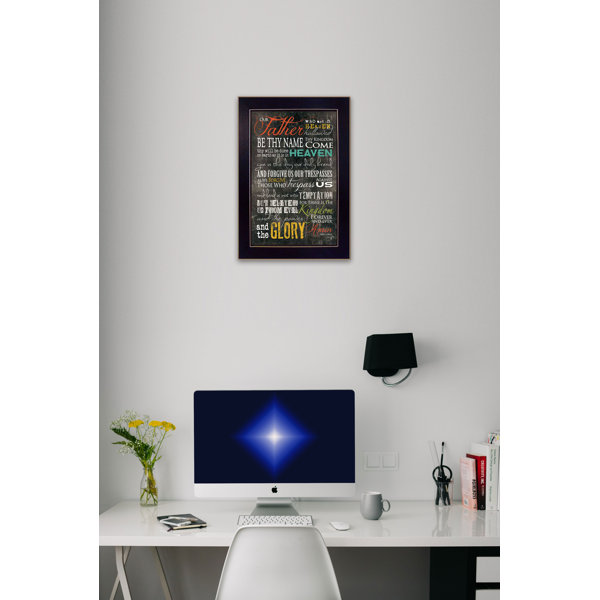 Wrought Studio The Lords Prayer Framed Wall Art for Living Room, Home